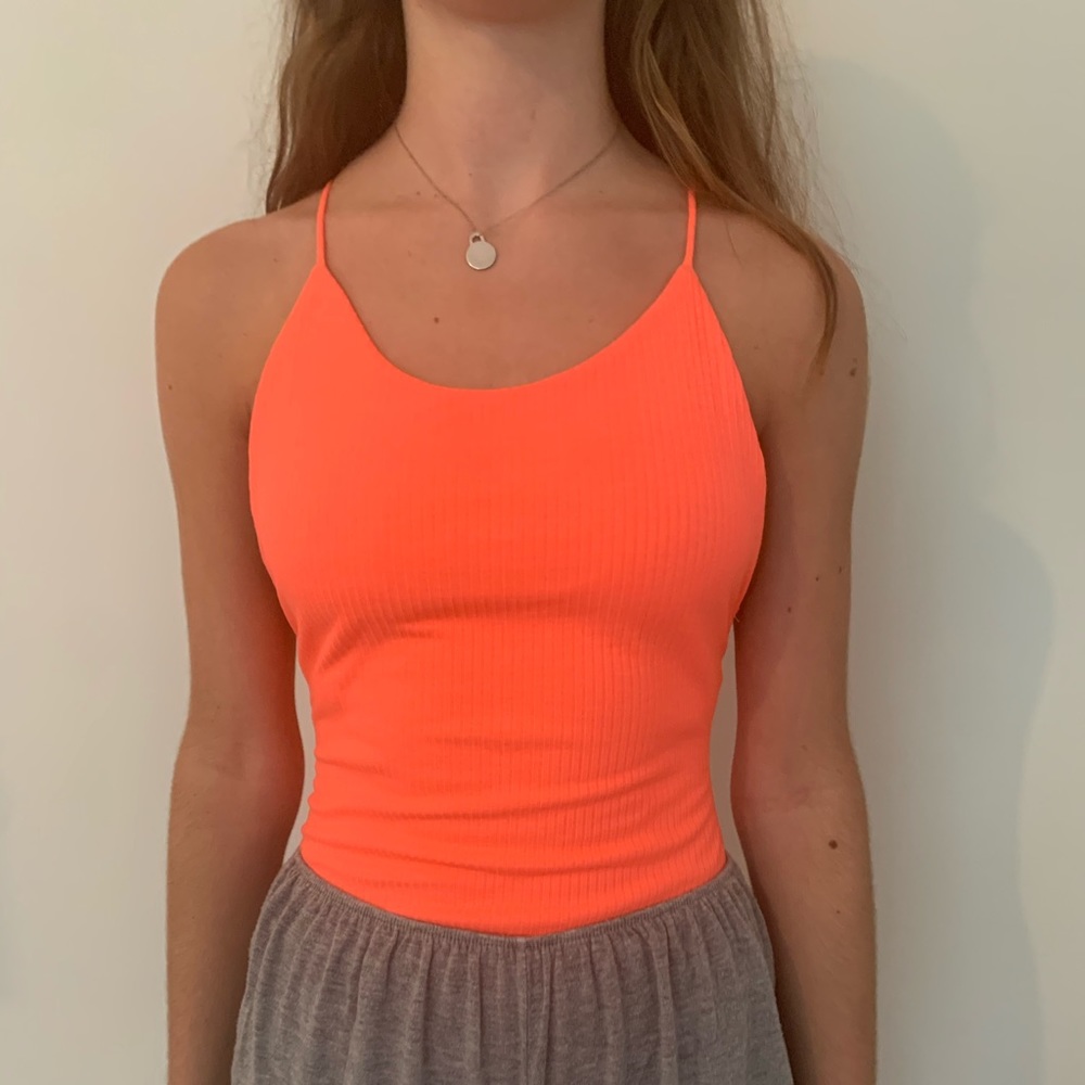 NWT Neon Strappy Back Bodysuit